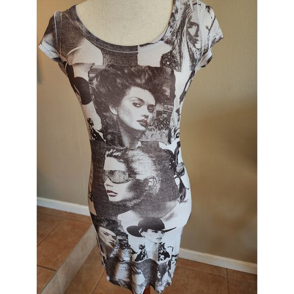 Super Model Women's Bodycon Dress Rhinestones 90's - Picture 2 of 9